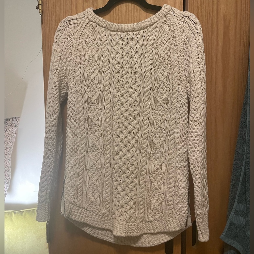 LL Bean Signature Cotton Fisherman Tunic Sweater XS